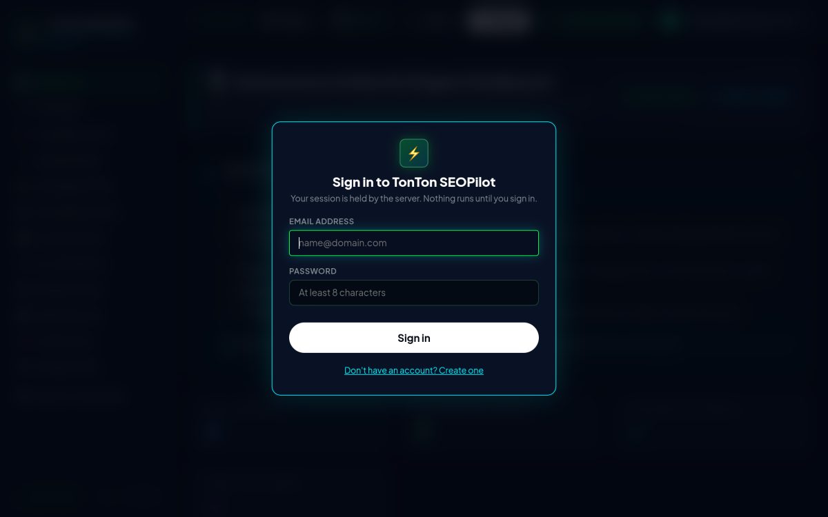 TonTon SEO — website screenshot