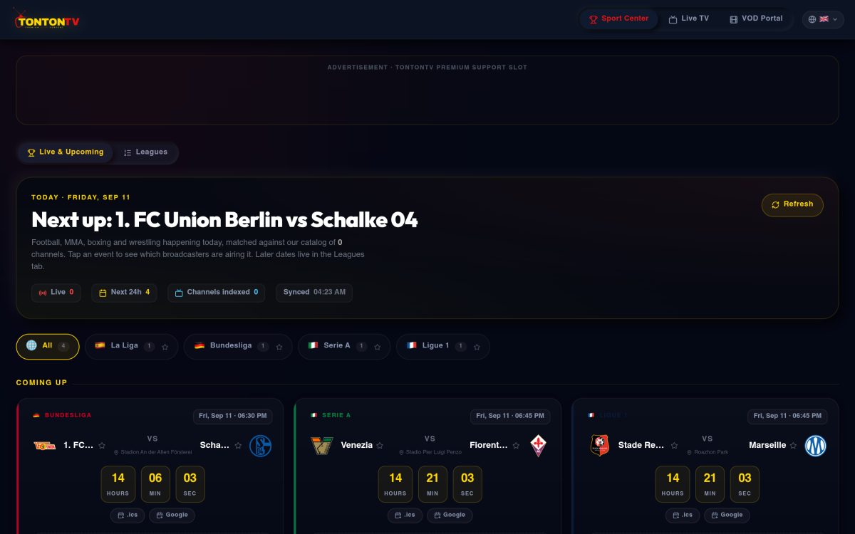 TonTon TV — website screenshot